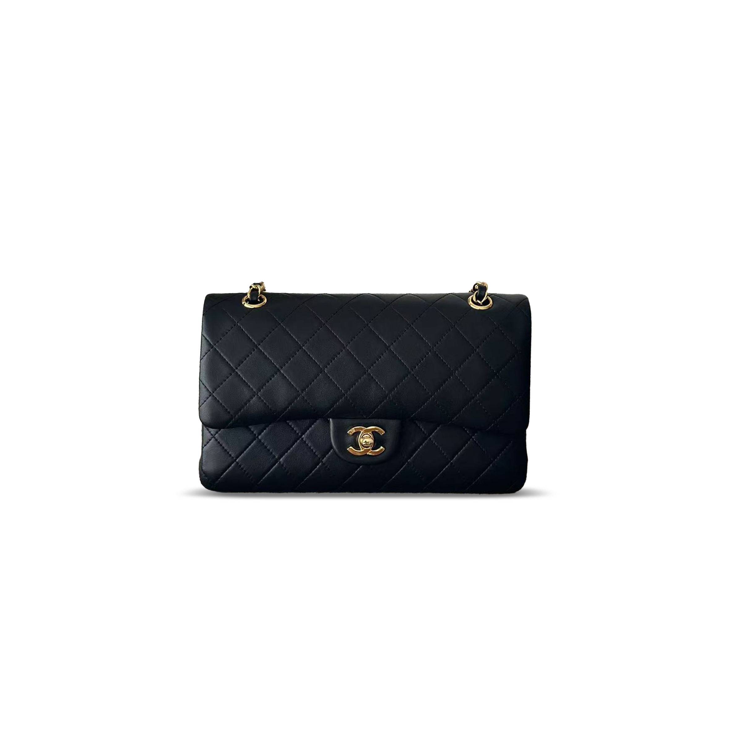 CHANEL MASTER VINTAGE MEDIUM LAMBSKIN CLASSIC FLAP 352470 (25*15*7cm)